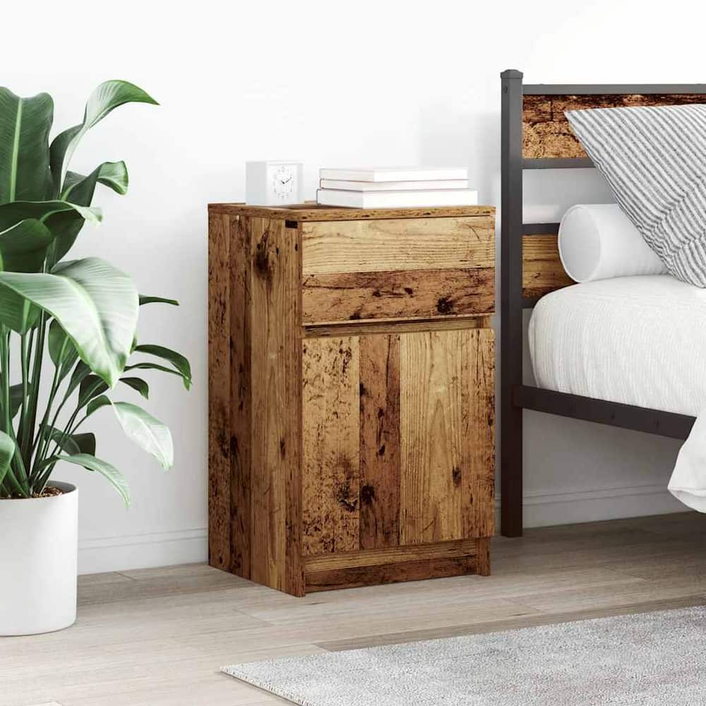 Bedside Cabinet 39x35x65 cm Engineered Wood Old wood
