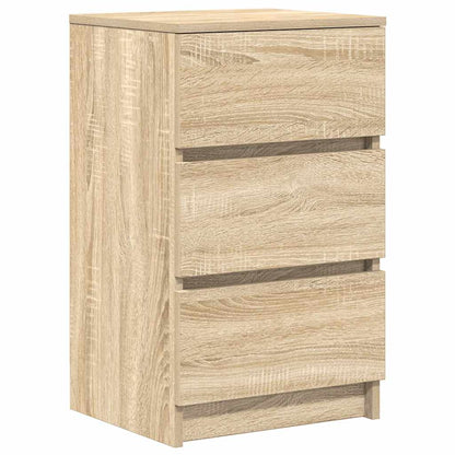 vidaXL Bedside Cabinet with 3 Drawers Sonoma Oak 39x35x65 cm 2