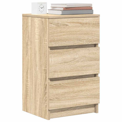 vidaXL Bedside Cabinet with 3 Drawers Sonoma Oak 39x35x65 cm 4