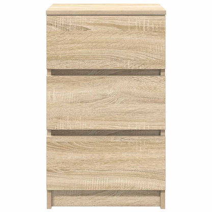 vidaXL Bedside Cabinet with 3 Drawers Sonoma Oak 39x35x65 cm 6