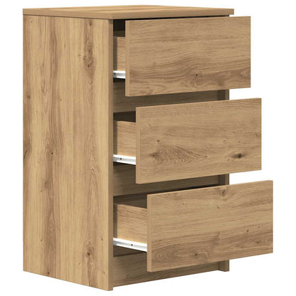 vidaXL Bedside Cabinet with 3 Drawers Artisan Oak 39x35x65 cm 5