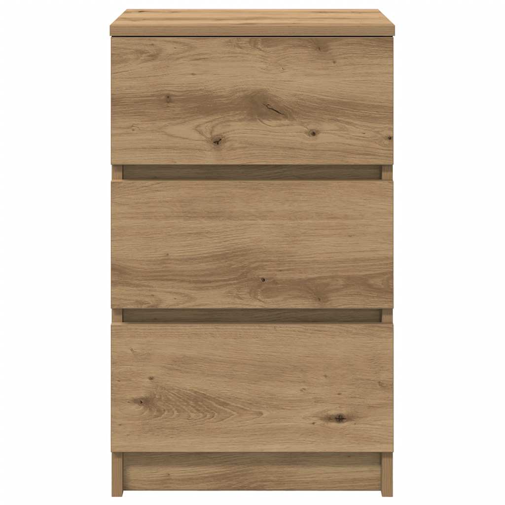 vidaXL Bedside Cabinet with 3 Drawers Artisan Oak 39x35x65 cm 6
