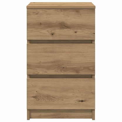 vidaXL Bedside Cabinet with 3 Drawers Artisan Oak 39x35x65 cm 6