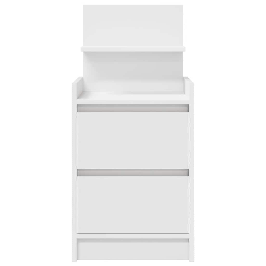 vidaXL Bedside Cabinet with 2 Drawers White 38x34x80 cm 6