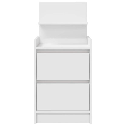 vidaXL Bedside Cabinet with 2 Drawers White 38x34x80 cm 6