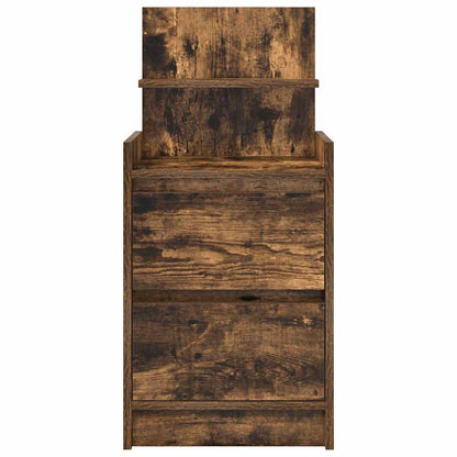 vidaXL Bedside Cabinet with 2 Drawers Smoked Oak 38x34x80 cm 6