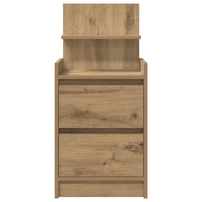 vidaXL Bedside Cabinet with 2 Drawers Artisan Oak 38x34x80 cm 6