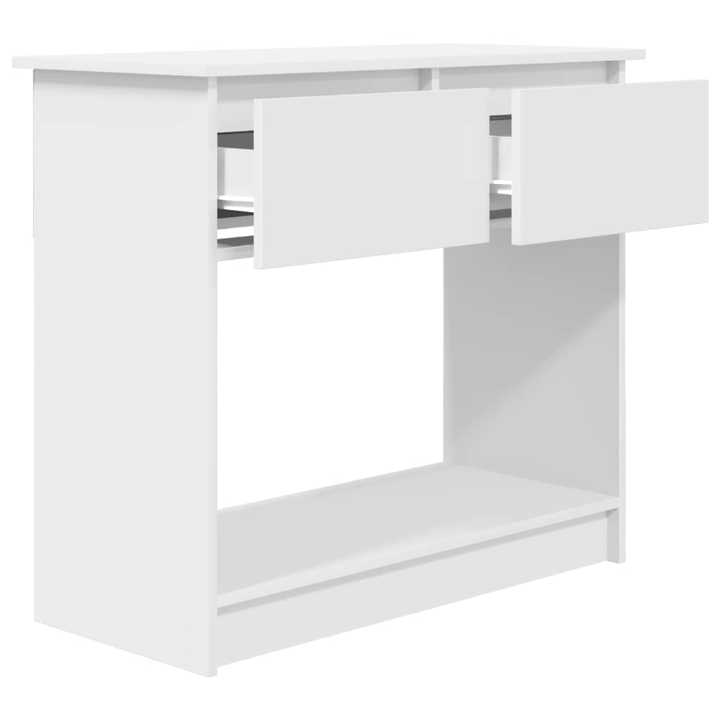 vidaXL Console Table with Drawers White 85.5x38.5x74.5 cm 5