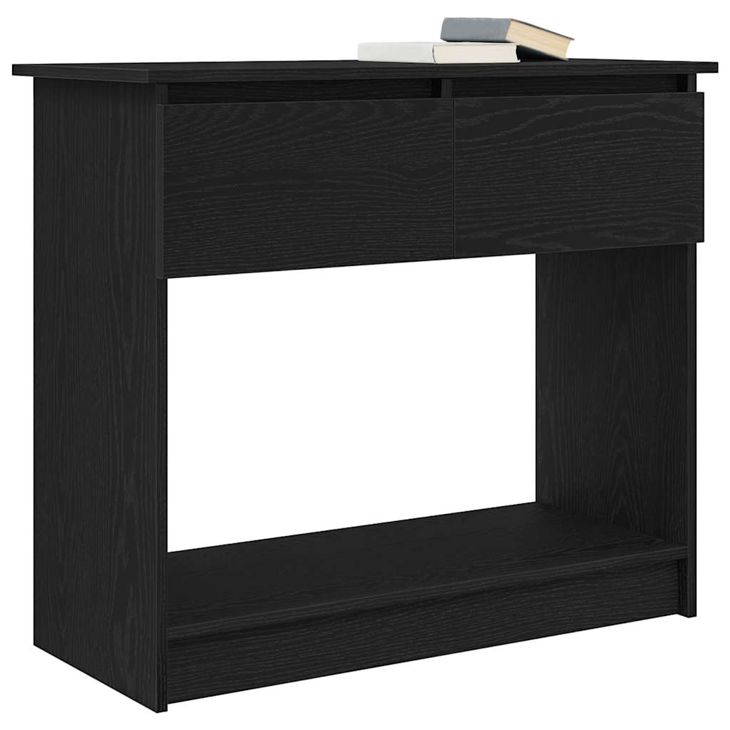 vidaXL Console Table with Drawers Black 85.5x38.5x74.5 cm 4