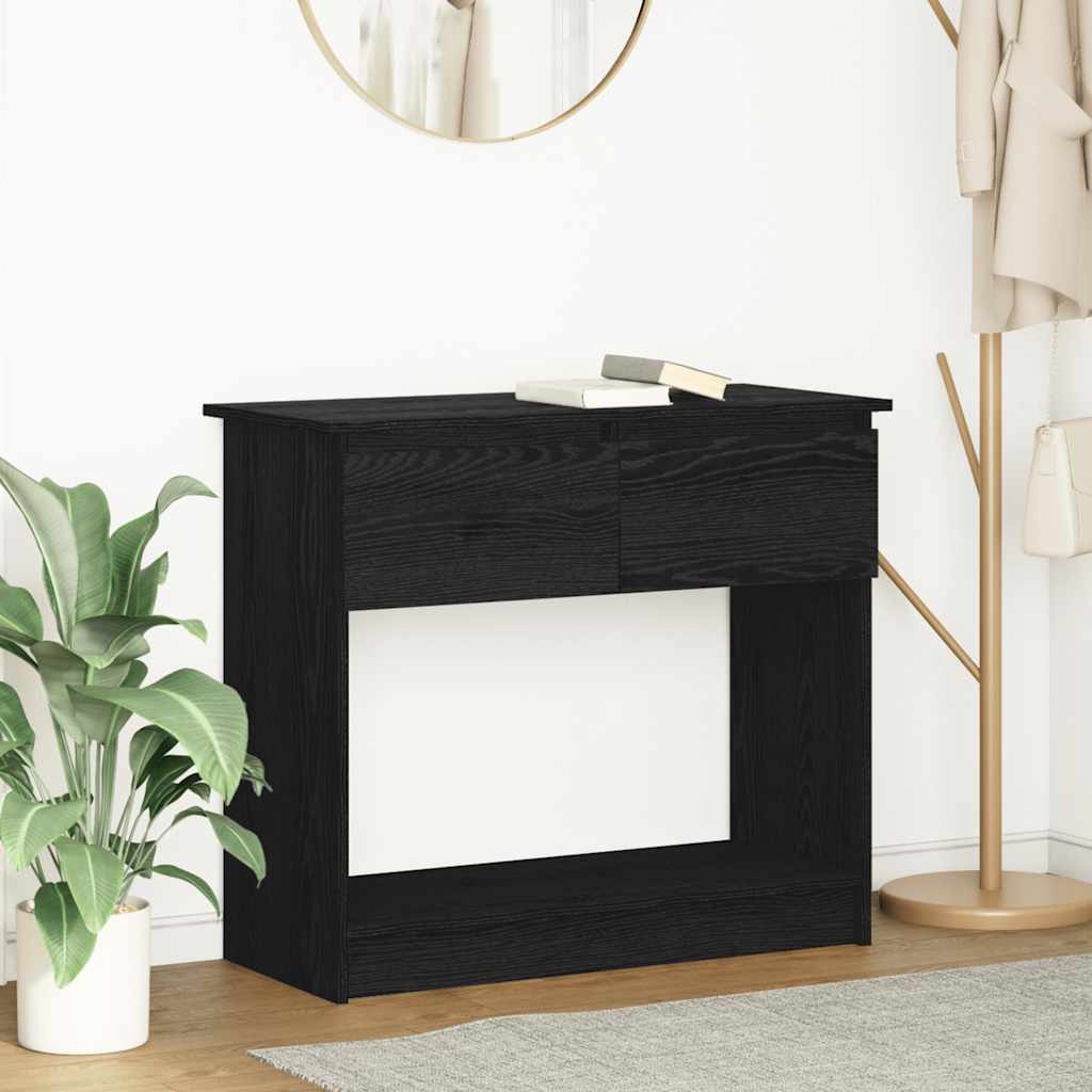 vidaXL Console Table with Drawers Black 85.5x38.5x74.5 cm 1