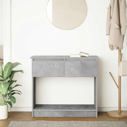 vidaXL Console Table with Drawers Concrete Grey 85.5x38.5x74.5 cm 3