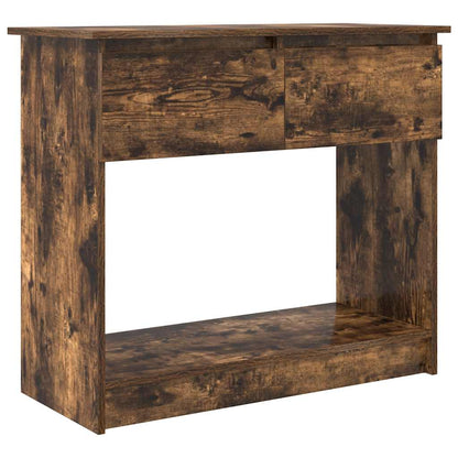 vidaXL Console Table with Drawers Smoked Oak 85.5x38.5x74.5 cm 2