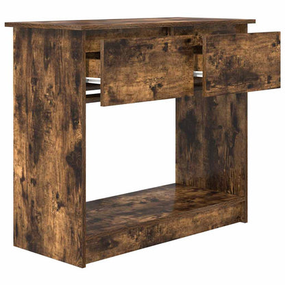 vidaXL Console Table with Drawers Smoked Oak 85.5x38.5x74.5 cm 5
