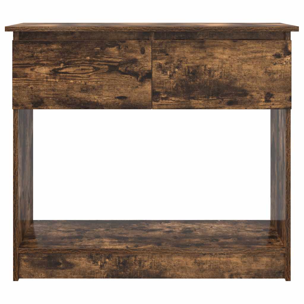 vidaXL Console Table with Drawers Smoked Oak 85.5x38.5x74.5 cm 6