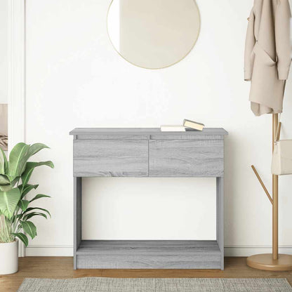 vidaXL Console Table with Drawers Grey Sonoma 85.5x38.5x74.5 cm 3