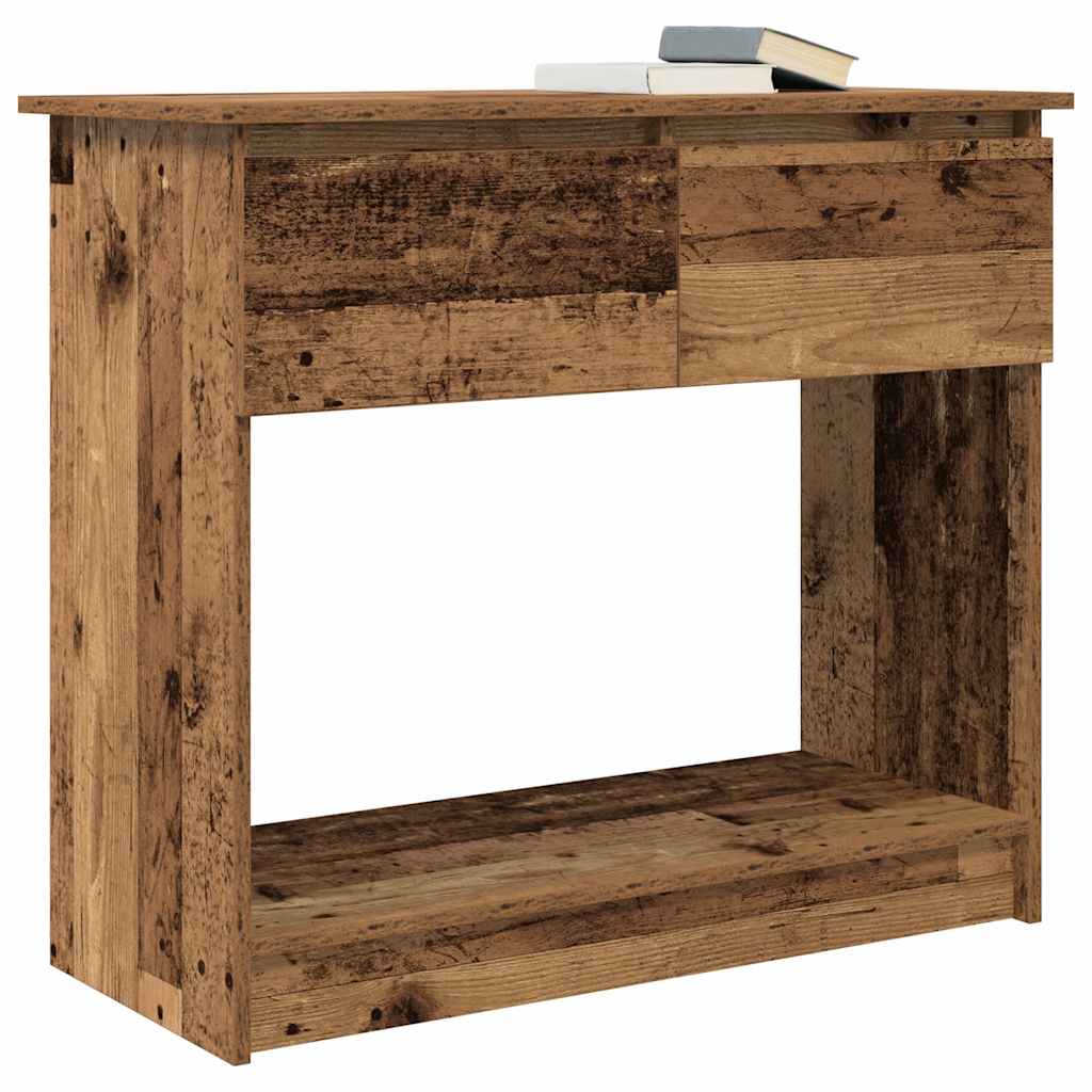 vidaXL Console Table with Drawers Old Wood 85.5x38.5x74.5 cm 4