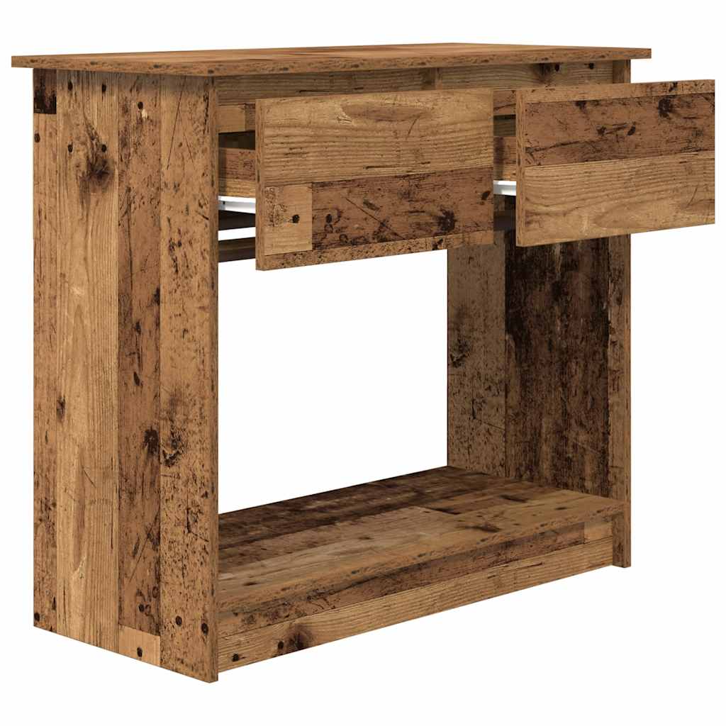 vidaXL Console Table with Drawers Old Wood 85.5x38.5x74.5 cm 5