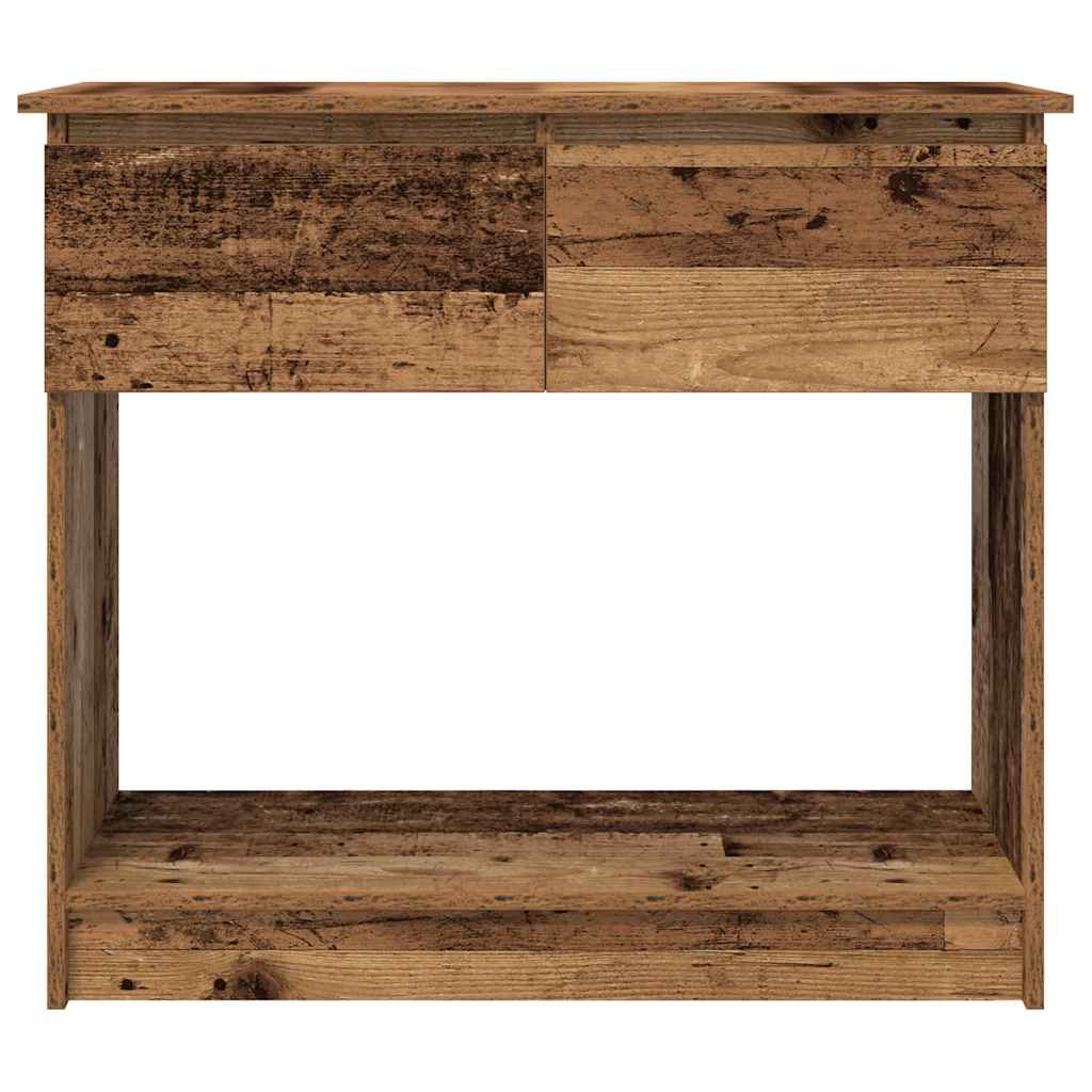 vidaXL Console Table with Drawers Old Wood 85.5x38.5x74.5 cm 6