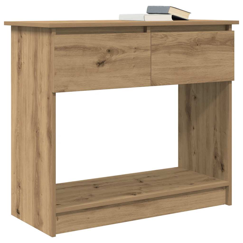 vidaXL Console Table with Drawers Artisan Oak 85.5x38.5x74.5 cm 4