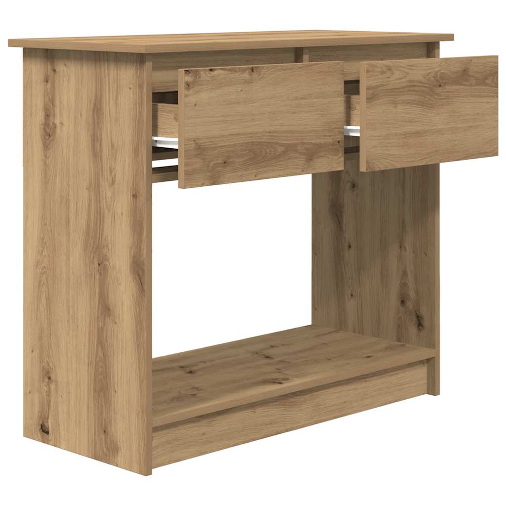 vidaXL Console Table with Drawers Artisan Oak 85.5x38.5x74.5 cm 5