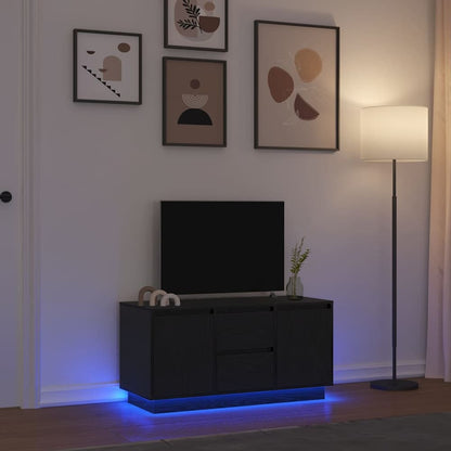 TV Cabinet with LED Lights 100x41x50 cm Black oak