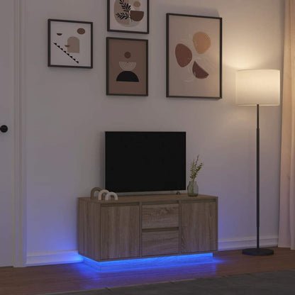 TV Cabinet with LED Lights 100x41x50 cm Sonoma oak