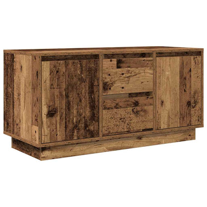 vidaXL TV Cabinet with LED Lights Old Wood 100x41x50 cm 3