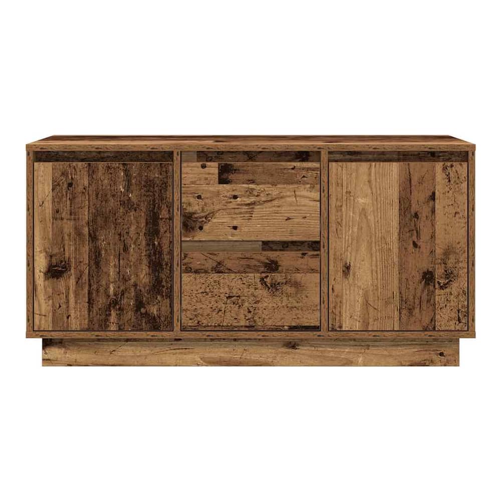 TV Cabinet with LED Lights 100x41x50 cm Old wood