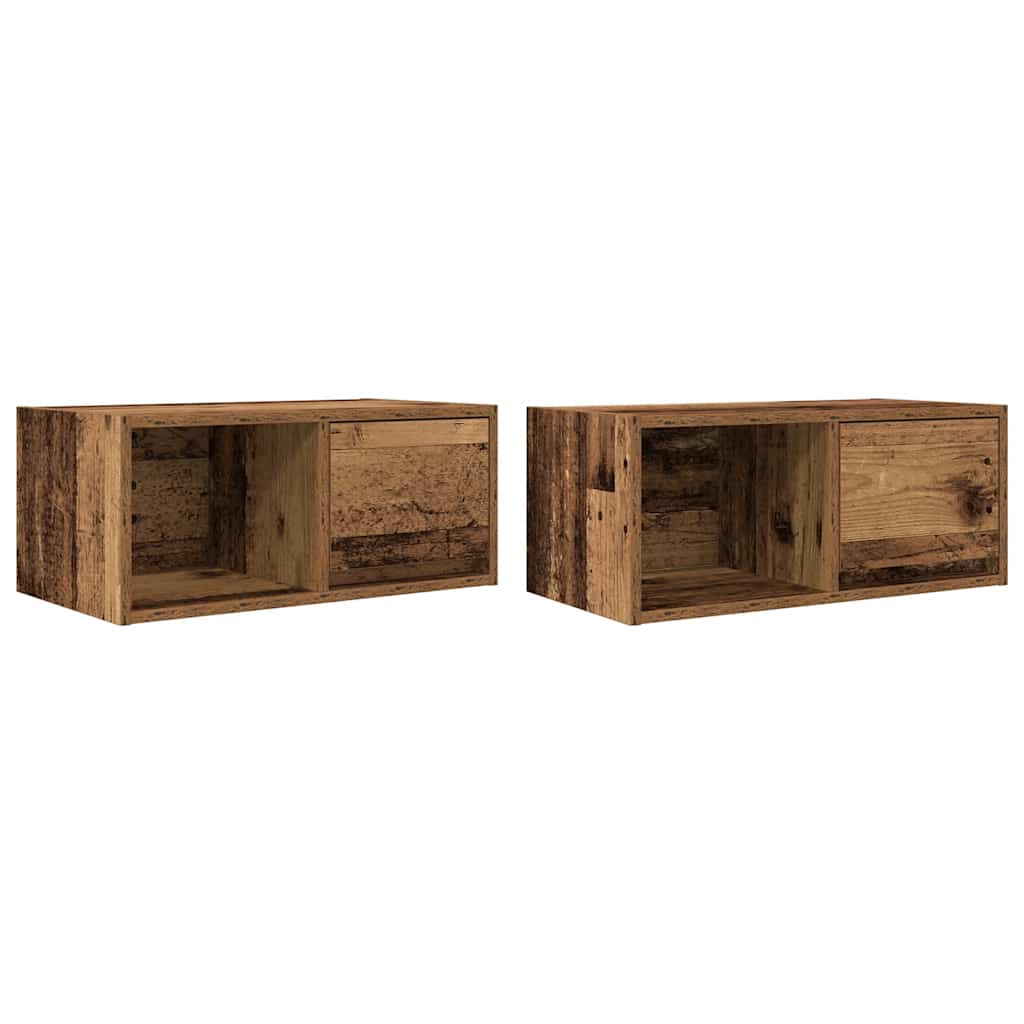 TV Cabinets 60x31x25,5 cm Engineered Wood 2 Width 60 cm Old wood