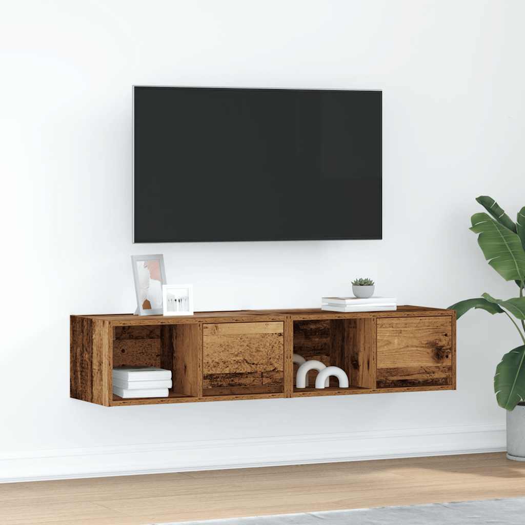 vidaXL TV Cabinets 2 pcs Old Wood 60x31x25.5 cm Engineered Wood 1