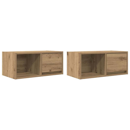 vidaXL TV Cabinets 2 pcs Artisan Oak 60x31x25.5 cm Engineered Wood 2