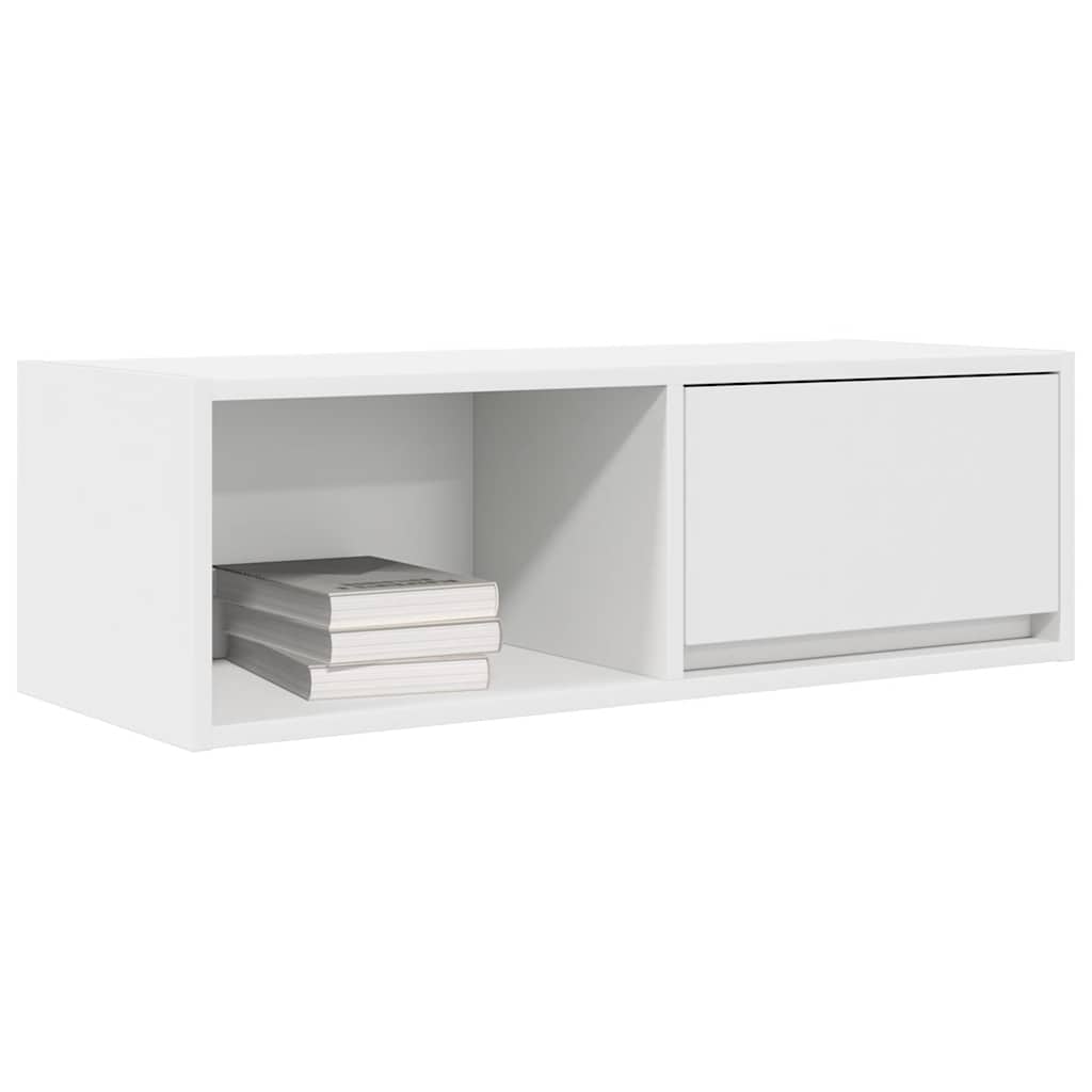 vidaXL TV Cabinet White 80x31x25.5 cm Engineered Wood 4