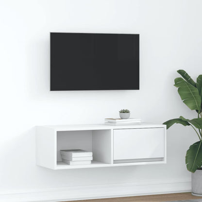 vidaXL TV Cabinet White 80x31x25.5 cm Engineered Wood 1