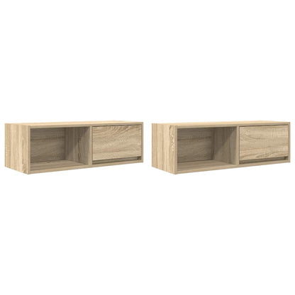 vidaXL TV Cabinets 2 pcs Sonoma Oak 80x31x25.5 cm Engineered Wood 2