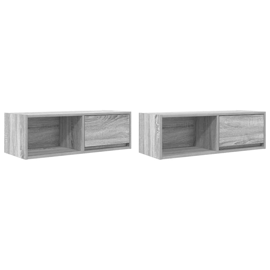 vidaXL TV Cabinets 2 pcs Grey Sonoma 80x31x25.5 cm Engineered Wood 2