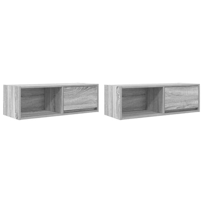 vidaXL TV Cabinets 2 pcs Grey Sonoma 80x31x25.5 cm Engineered Wood 2