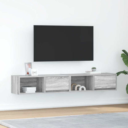 vidaXL TV Cabinets 2 pcs Grey Sonoma 80x31x25.5 cm Engineered Wood 1