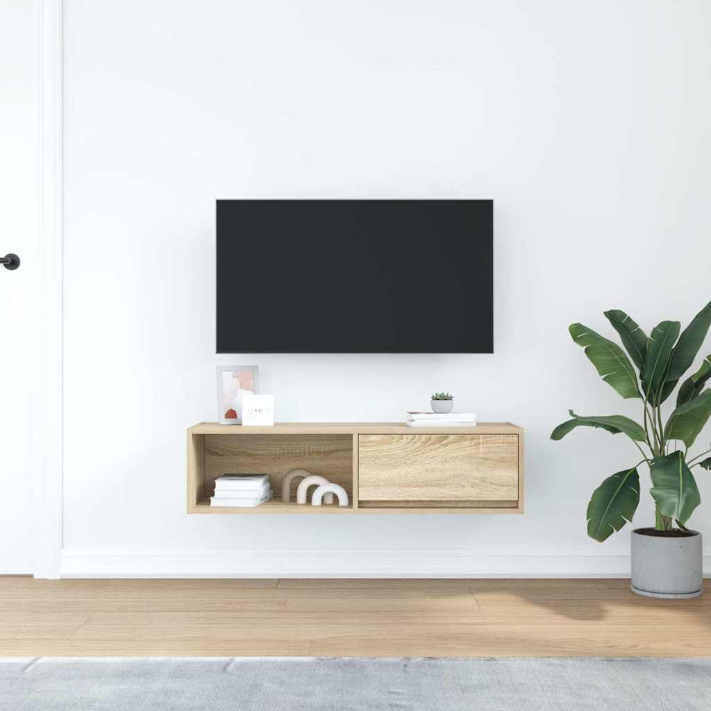 vidaXL TV Cabinet Sonoma Oak 100x31x25.5 cm Engineered Wood 3