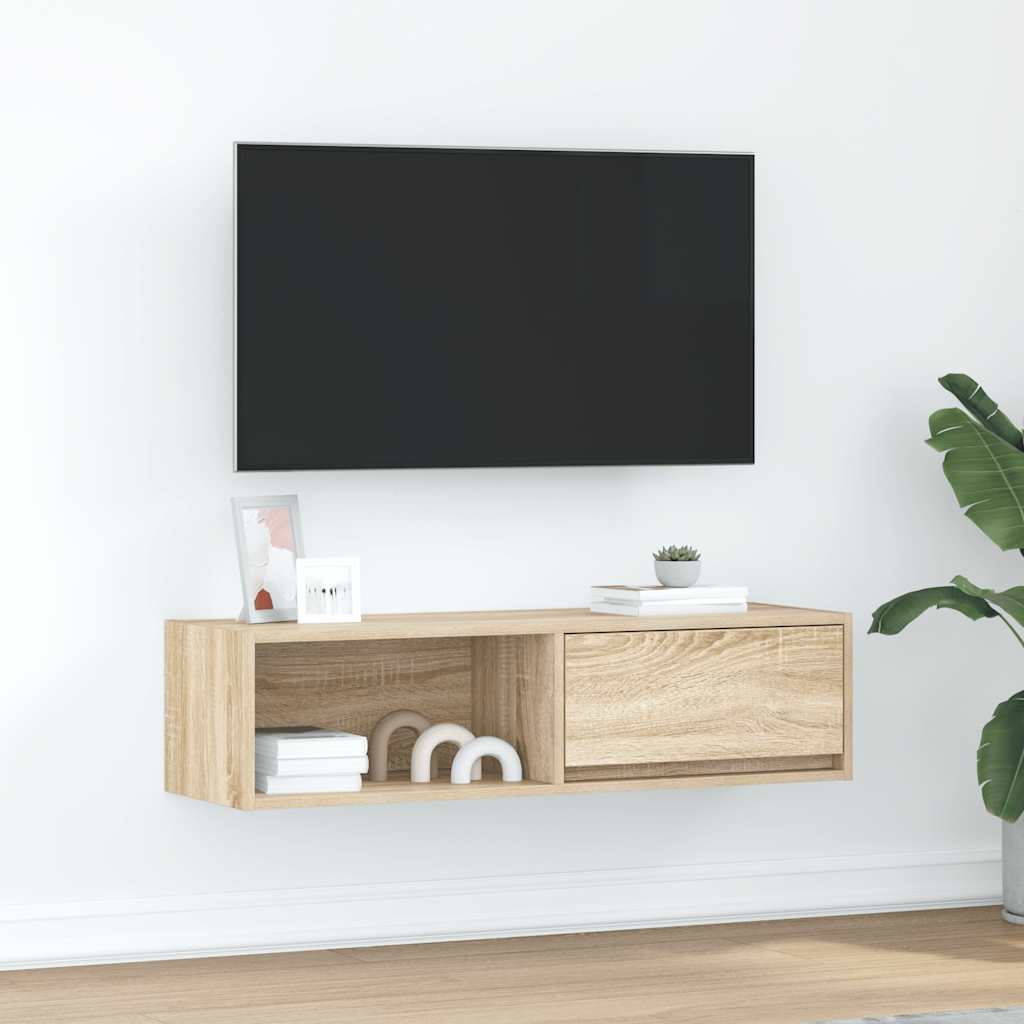 vidaXL TV Cabinet Sonoma Oak 100x31x25.5 cm Engineered Wood 1