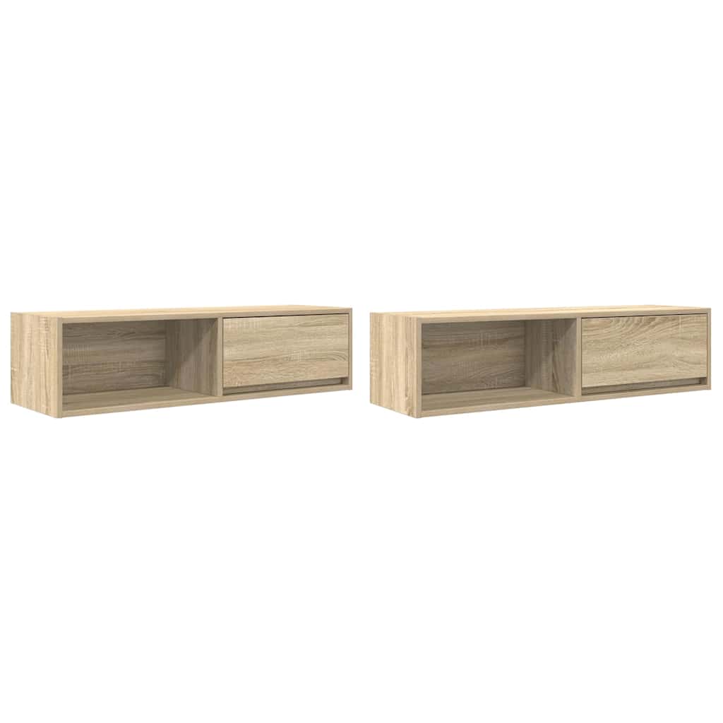 TV Cabinets 100x31x25,5 cm Engineered Wood 2 Width 100 cm Sonoma oak