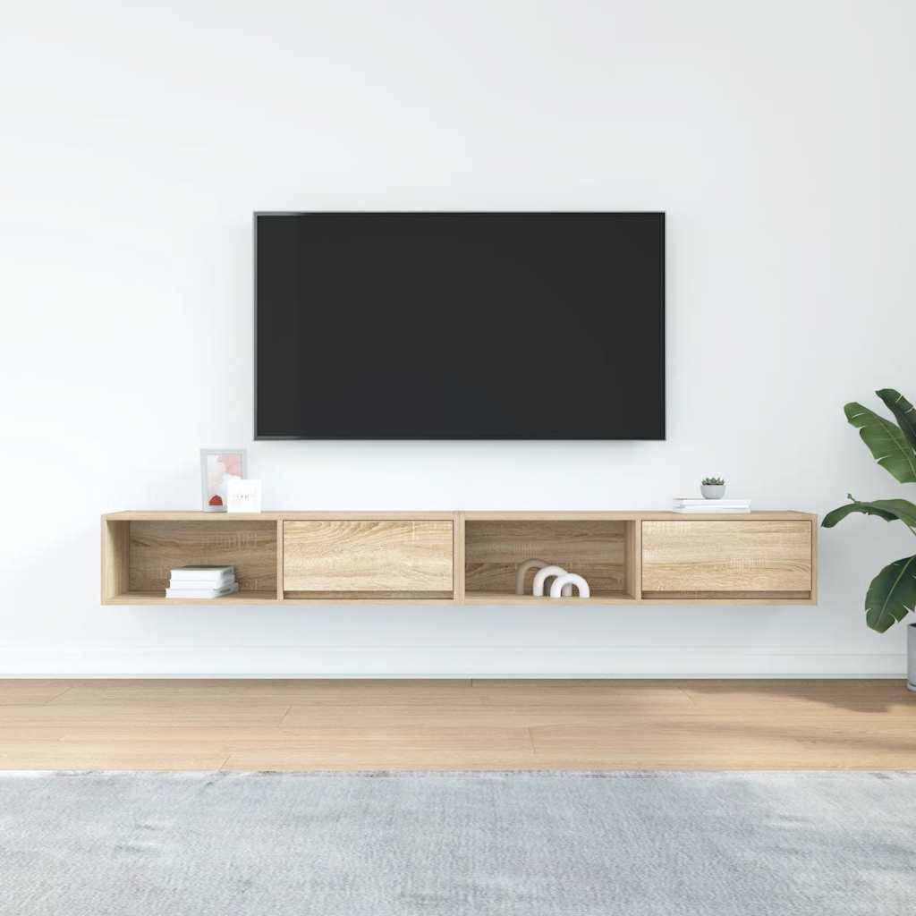 TV Cabinets 100x31x25,5 cm Engineered Wood 2 Width 100 cm Sonoma oak
