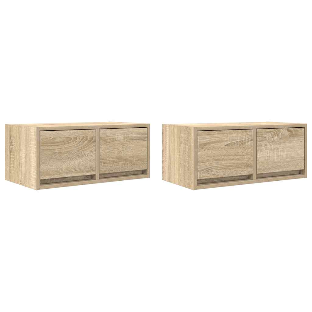 vidaXL TV Cabinets 2 pcs Sonoma Oak 60x31x25,5 cm Engineered Wood 2