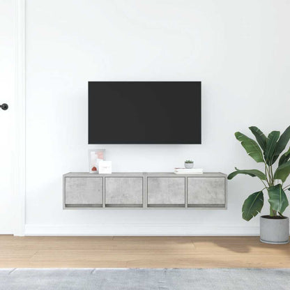 vidaXL TV Cabinets 2 pcs Concrete Grey 60x31x25,5 cm Engineered Wood 3