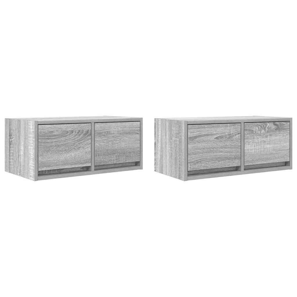 vidaXL TV Cabinets 2 pcs Grey Sonoma 60x31x25,5 cm Engineered Wood 2