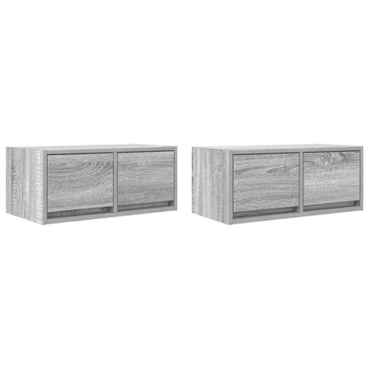 vidaXL TV Cabinets 2 pcs Grey Sonoma 60x31x25,5 cm Engineered Wood 2