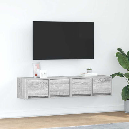 vidaXL TV Cabinets 2 pcs Grey Sonoma 60x31x25,5 cm Engineered Wood 1