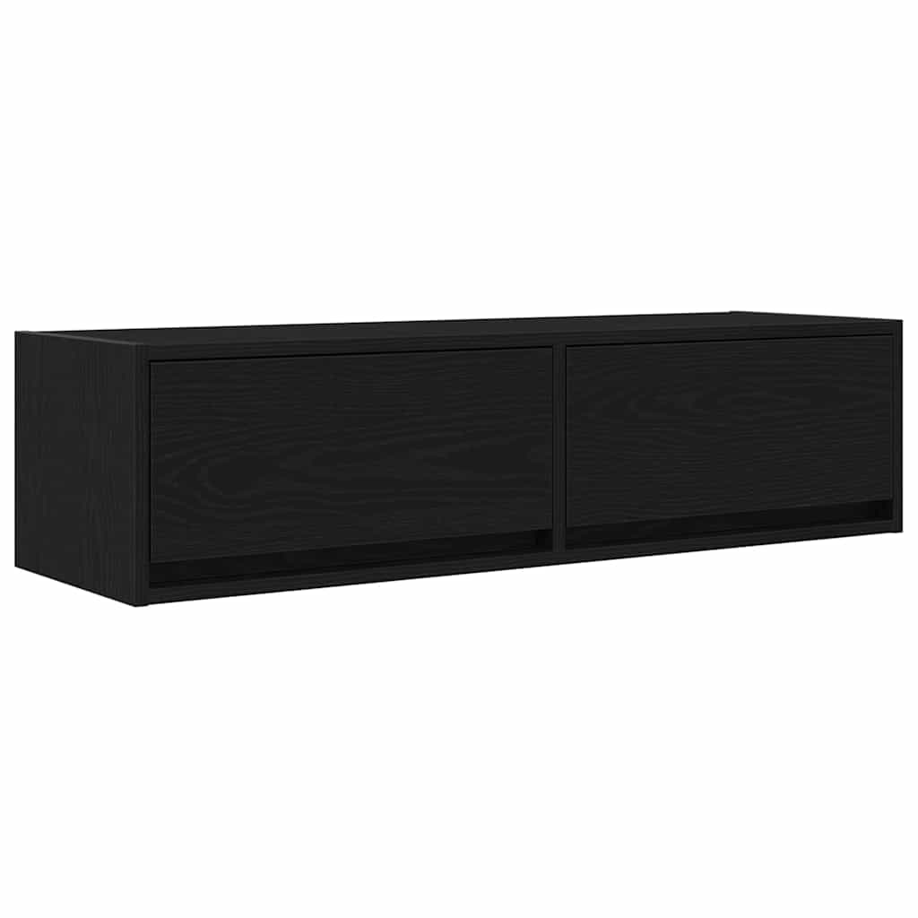 vidaXL TV Cabinet 100 x 31 x 25.5 cm Black oak Engineered wood 2