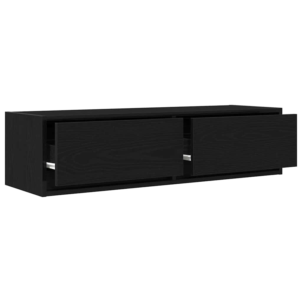 vidaXL TV Cabinet 100 x 31 x 25.5 cm Black oak Engineered wood 5