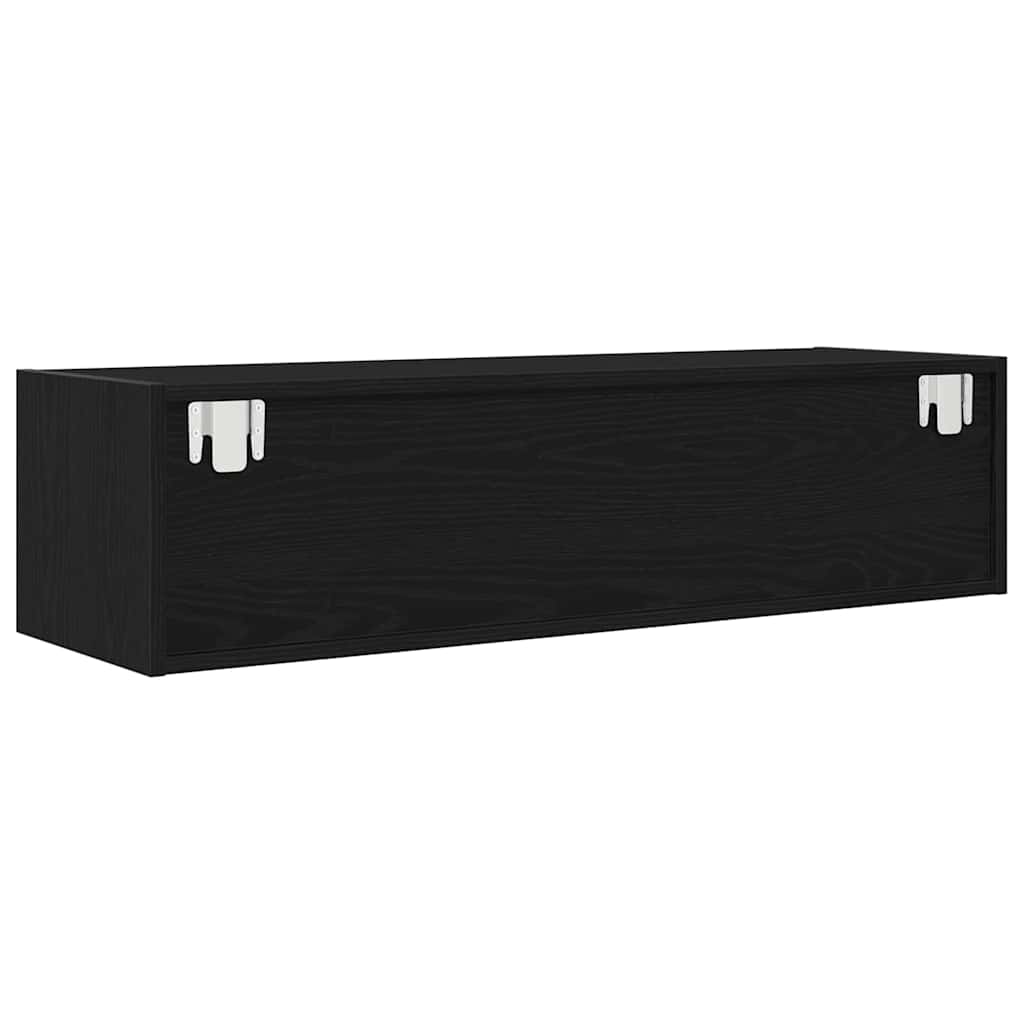 vidaXL TV Cabinet 100 x 31 x 25.5 cm Black oak Engineered wood 6