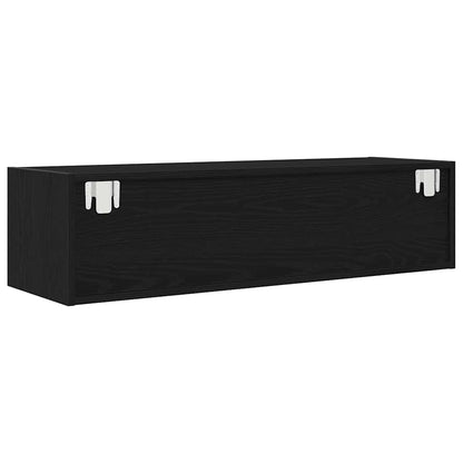 vidaXL TV Cabinet 100 x 31 x 25.5 cm Black oak Engineered wood 6